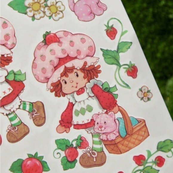 Strawberry Shortcake Temporary Tattoos 2 Sheet Set of Cute Classic Cartoon - Picture 4 of 9